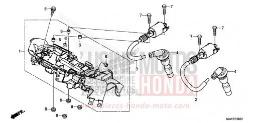 BOBINE D'ALLUMAGE CBR500RAJ de 2018